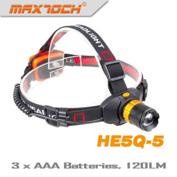 Maxtoch HE5Q-5 120 Lumens AAA bateria Zoom caça levou do farol